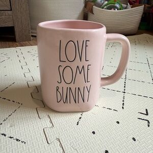 Rae Dunn Pink Ceramic Mug - Love Some Bunny